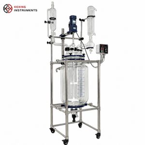 High-Performance 100L 150L 200L Double Layer Jacketed Glass Reactor