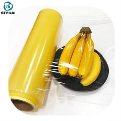 Transparent PVC 10mic Alimentos Wrap Cling Elastic Stretch Film Roll for Vegetable Fruit