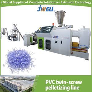 Jwell Automatic Making Machine for Pellet PVC Counter Conical Twin-Screw Granulation Extrusion Line Pelletizing Machine