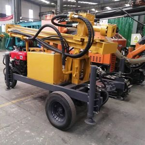 Depth Crawler Pneumatic Rotary Water Well Drill Drilling Rig for Rock/Mountain/Mining Area