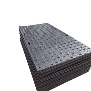 Colorful Heavy Duty 4X8 Plastic UHMWPE Temporary Excavator Road Mats HDPE Diamond Plate
