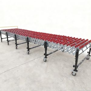 Flexible Roller Conveyor System for Food with Adjustable Length Galvanized Rollers
