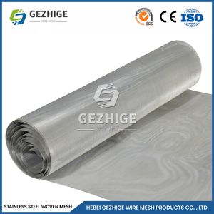 Gezhige 304 Stainless Mesh Manufacturers China White Wire Mesh SUS302 Material Plain Weave 25 30 Micron Stainless Steel Wire Mesh