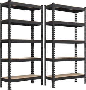 Heavy-Duty Adjustable Cost-Effective Rivet Bolt-Less Metal Steel Shelf for Storage Organization