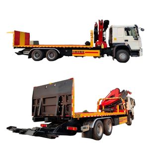 Sinotruk HOWO 6X4 Knuckle Boom Crane Tow Truck Wrecker Towing Truck with 12 Ton Crane Tilt Tray Flatbed Recovery Trucks