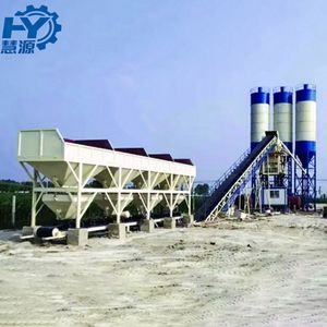 Hzs120 Ready-Mixed Concrete Batching Plant Concrete Mixng Plant with Engine Gearbox PLC-Core Components