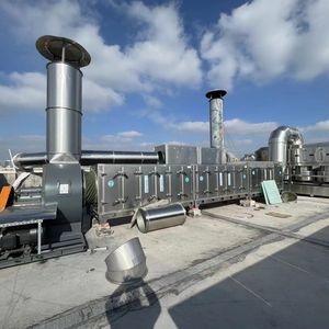 Dust Extraction System Cyclone Spray Tower Dust Removal of Black Smoke Fume Tar Odor From Biomass Boiler
