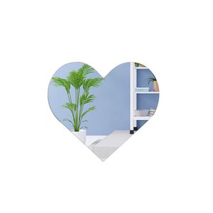 Export Best Seller Heart Mirror Wall Stickers Bathroom Vanity Decor