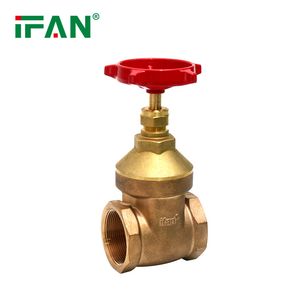 Ifan Free Sample Brass Valve High Quality Red Handle Gate Valve 1/2''-1'' Brass Gate Valve