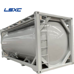 Dimension of The 20FT 26cbm Bulk Cement Powder Tank Container with Fluidization Belt Inside of The Tank