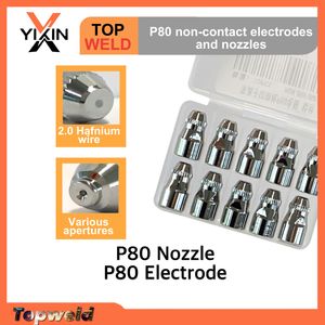 Factory Supply Hot Sale P80 Plasma Cutting Electrode and Nozzle Tip 40A 60A 80A 1.0mm 1.3mm 1.5mm Wholesale for P80 Plasma Torch