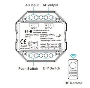 WiFi AC Triac RF Dimmer Switch LED Lamp Lights