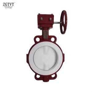 Resilient Seated Concentric Type Industrial Control PTFE Lined ANSI/DIN/JIS/ASME/Awwa Wafer Butterfly Valves