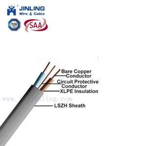 6241b/6242b/6243b 300 500V Copper Core Twin Earth Electrical Power Cable LSZH Cable