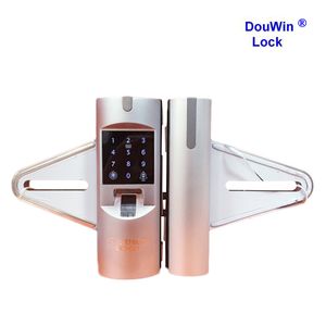 Password Fingerprint Key Card Glass Door Lock