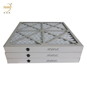 20*20*2cm Pleated Panel Paper Air Filter Ventilation System for HVAC G4