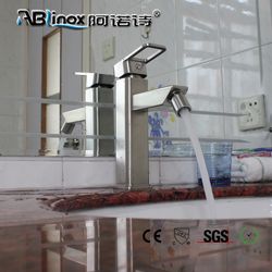 Bathroom Single Lever Basin Mixer Faucet Stopcock Water Tap