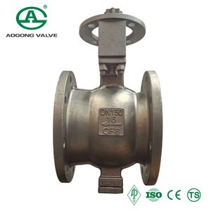 API 6D 1 Way Flange Pneumatic Actuator V Ball Valve