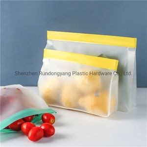Custom Food Grade Eco-Friendly Reusable Freezer Fruit Vegetable Bag Ziplock PEVA Food Storage Bag
