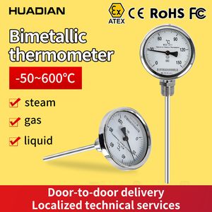 Bimetal Thermometer Stainless Steel Thermometer Pressure Gauge Sensor PT100 Rtd Dial Type Thermometer for Transformer