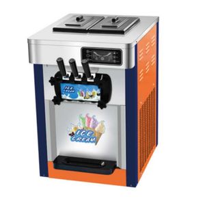 Moseener Commercial Ice Cream Maker Automatic 3 Flavors Soft Serve Ice Cream Machine Business Ice Cream