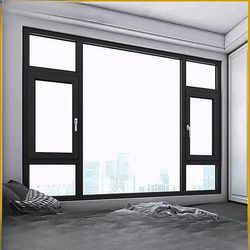 Thermal Break Aluminum Extrusion Casement Window for Balcony with Screen