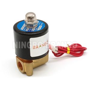 2W025-06 1/8′′ 2 Way Normally Closed Water Air Oil Gas Brass Solenoid Valve 12VDC 24VDC 24VAC 110VAC 220VAC