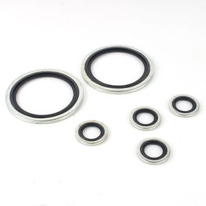 Factory Sales Metal Metric Bonded Sealing Washer O Ring Washer NBR Rubber Dowty Bonded Gasket Seal