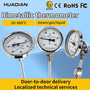 Bimetal Thermometer Bimetal Strip Thermometer Bimetal Temperature Gauge Bimetallic Coil Thermometer HVAC Thermometer Kit