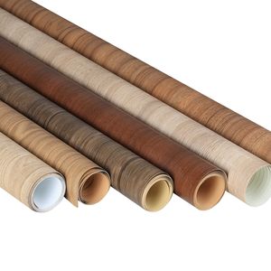Customized Design Building Decoration Material Wood Grain PVC Film for Room