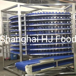 Cooling Tower Spiral Cooling Conveyor System for Food Processing, Bakery, Snack, Chocolate and Frozen Production Lines