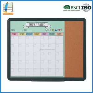 Combo Board Monthly Planner and Cork Board Combined Whiteboard