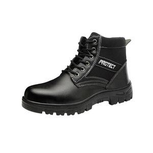 Anti-Puncture Rubber Outsole Industrial Safety Boots for Winter Workshop Use
