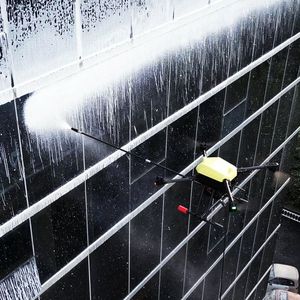 High Efficiency Building Cleaning Drone for Glass Facade Maintenance