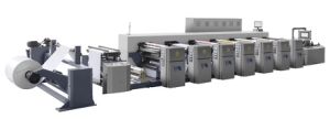 Water Based Ink 6 Color Inline Type Servo Control Flexo Printing Machine