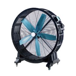 Industrial Drum Fan Ventilation Ceiling Fans Alternative Mobile Floor Fan on Wheels for Large Areas