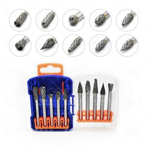 Carbide Burr Set Solid Tungsten Carbide Rotary Burrs Type 6mm Carbide Metalworking Tools