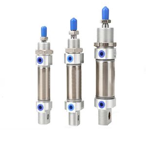 ISO6432 Mi Type Double Acting Pneumatic Cylinder Mini Stainless Steel Standard Air Cylinder Mi8/10/12-25X300/16/20-50/100/200*250s