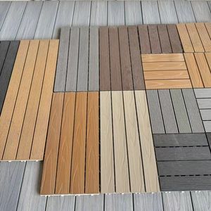 Waterproof Easy Installation WPC Decking Invisible Gap Design Solid Hardwood Outdoor Flooring