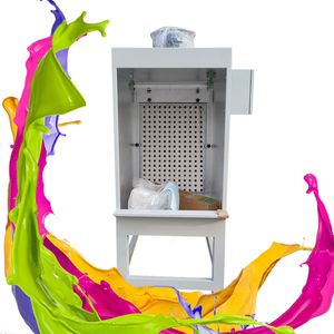 Lab Dry Filter Liquid Spray Painting Booth with Exhaust Fan for Small Metal Part