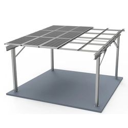 OEM Design Solar Car Parking Canopy Aluminum Rails Mounting Structure Water-Proof PV Installation Carport