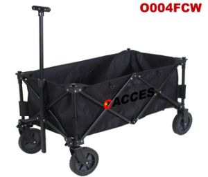 Folding Wagon Camp Trolley Cart Outdoor Collapsible Garden Utility Wagon Camping Beach Cart Cacce Outdoor Wagon, Camping Cart with Removable 600d Oxford Cloth