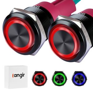 15A Black Aluminum Smart Control 16mm 22mm High Current Push Button Switchitch