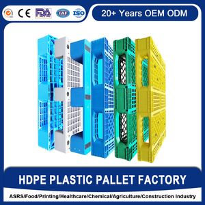 Heavy Duty HDPE/1200X1000/Large Logistic Custom Racking Industrial Rackable Warehouse Storage Reusable Euro Stackable Pallets/Plastic Pallet Price Manufacturer