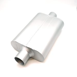 4"X9" Oval Offset/Offset Exhaust Muffler Flowmaster Aluminized Steel Performance Chamber Silencer