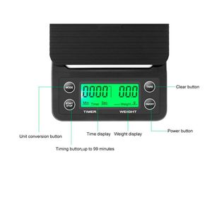 Smart-Weighing Scales Use and Digital Kitchen Coffee Scale with Four Button/Display Screen