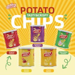 Chinese Pringles-Style Largest Manufacturer Co-Packer Jojose Brand Halal ISO HACCP Brc FDA Approved Salty Snacks for Retailers National Brands Potato Chips