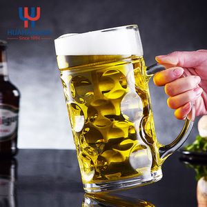 Hot Sell 500ml 1300ml Glass Beer Drinking Cup Draft Beer Mug Bar Glass with Handle