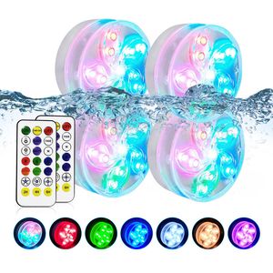 Underwater Lights in Swimming Pool Spot Light Accessories Waterproof Lgt Submersible LED Pool Light with Remote