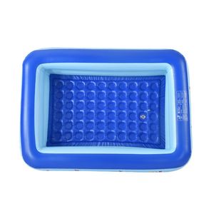 Custom Inflatable Pool 2-Ring Rectangular Blow up Medium PVC Inflatable Swimming Pool
